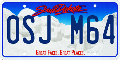 SD license plate 0SJM64