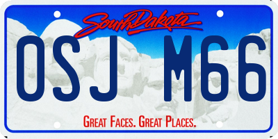 SD license plate 0SJM66