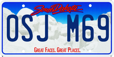 SD license plate 0SJM69