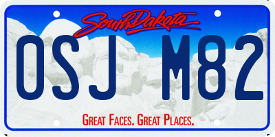 SD license plate 0SJM82