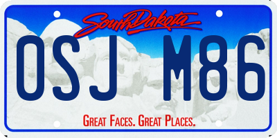 SD license plate 0SJM86