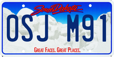 SD license plate 0SJM91