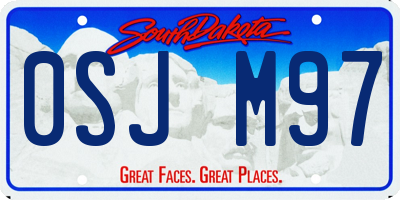 SD license plate 0SJM97