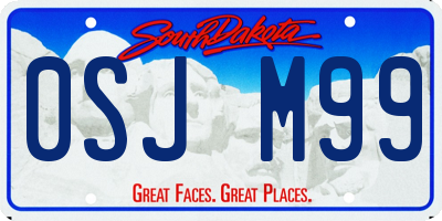 SD license plate 0SJM99