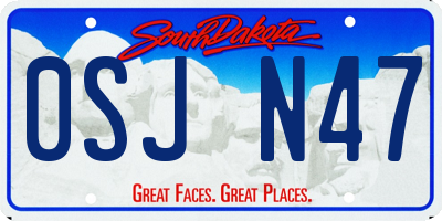 SD license plate 0SJN47