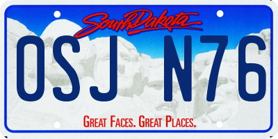 SD license plate 0SJN76