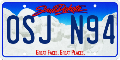 SD license plate 0SJN94