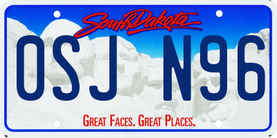 SD license plate 0SJN96