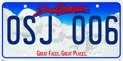 SD license plate 0SJO06