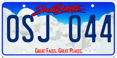 SD license plate 0SJO44