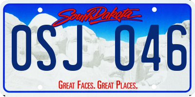 SD license plate 0SJO46