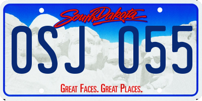 SD license plate 0SJO55
