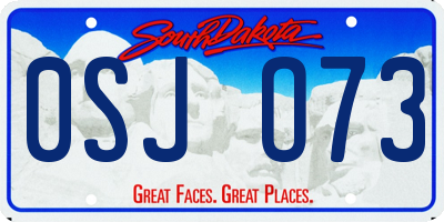 SD license plate 0SJO73