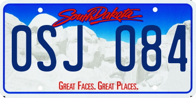 SD license plate 0SJO84