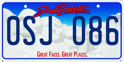 SD license plate 0SJO86