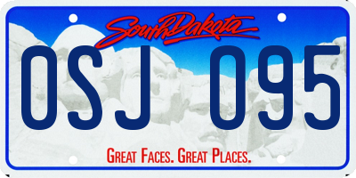 SD license plate 0SJO95