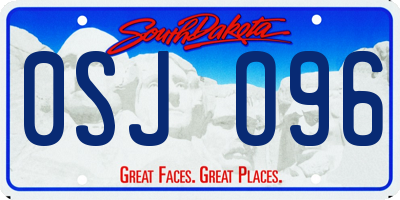 SD license plate 0SJO96
