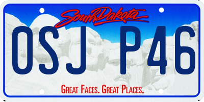 SD license plate 0SJP46