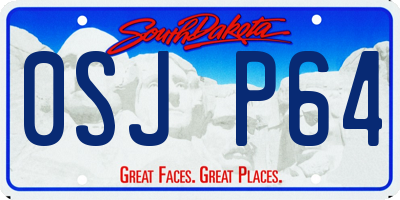 SD license plate 0SJP64