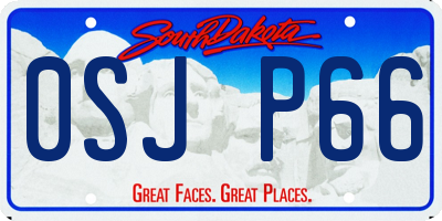 SD license plate 0SJP66