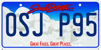 SD license plate 0SJP95