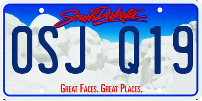 SD license plate 0SJQ19