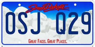 SD license plate 0SJQ29