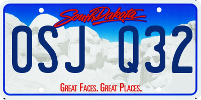 SD license plate 0SJQ32
