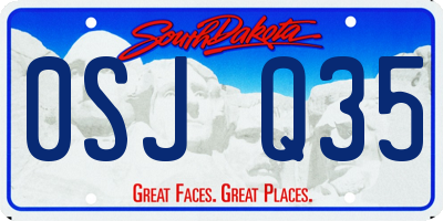 SD license plate 0SJQ35