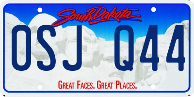 SD license plate 0SJQ44