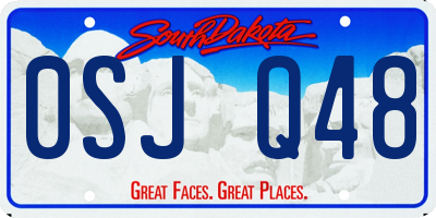 SD license plate 0SJQ48