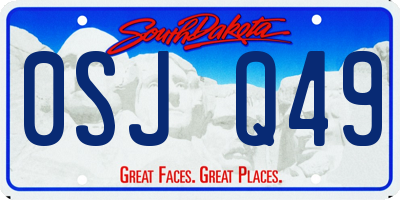SD license plate 0SJQ49