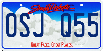 SD license plate 0SJQ55