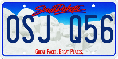 SD license plate 0SJQ56
