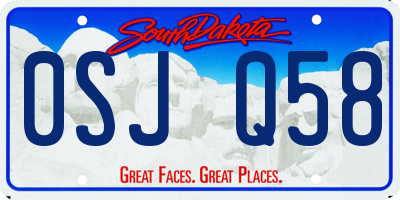 SD license plate 0SJQ58