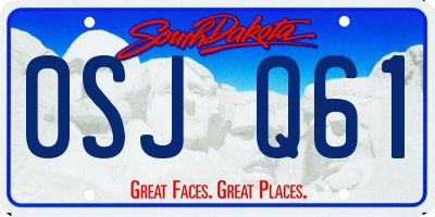 SD license plate 0SJQ61