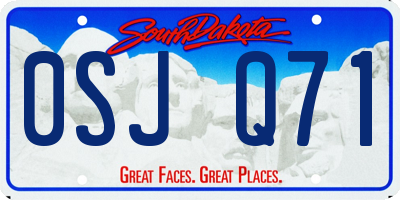 SD license plate 0SJQ71