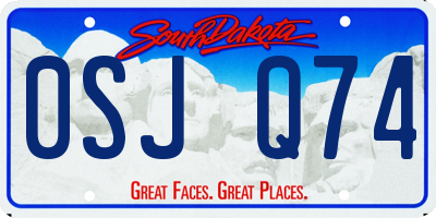 SD license plate 0SJQ74
