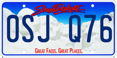 SD license plate 0SJQ76