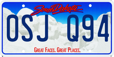 SD license plate 0SJQ94