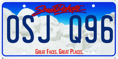 SD license plate 0SJQ96