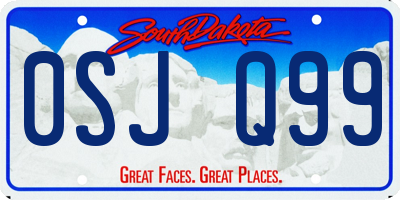 SD license plate 0SJQ99