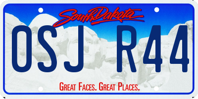 SD license plate 0SJR44
