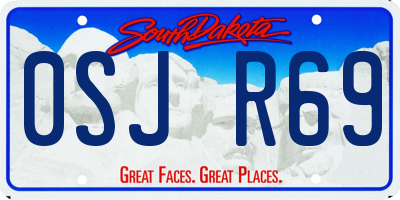 SD license plate 0SJR69