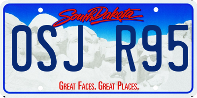 SD license plate 0SJR95