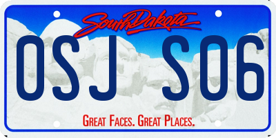 SD license plate 0SJS06