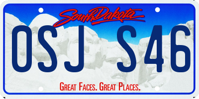 SD license plate 0SJS46