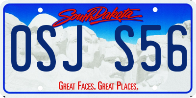 SD license plate 0SJS56