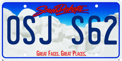 SD license plate 0SJS62