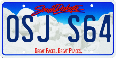 SD license plate 0SJS64